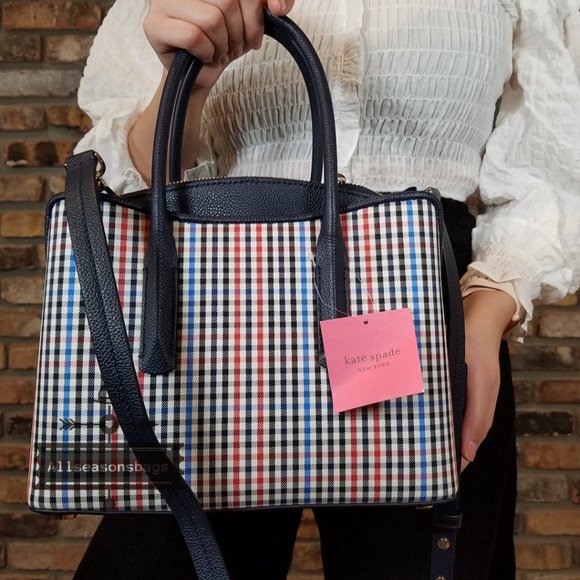 Kate Spade MARGAUX Plaid Medium Satchel CROSSBODY - Picture 10 of 16
